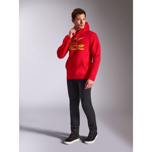 MIKINA RIDE HOODIE 3, ALPINESTARS (ČERVENÁ/ŽLUTÁ FLUO/ČERNÁ)