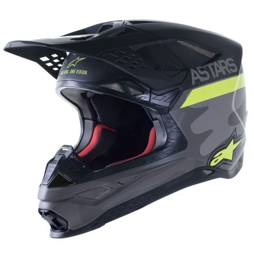 PRILBA SUPERTECH S-M10 LIMITOVANÁ EDÍCIA AMS, ALPINESTARS (ŠEDÁ/BÍLÁ/ŽLUTÁ FLUO/ČERNÁ)