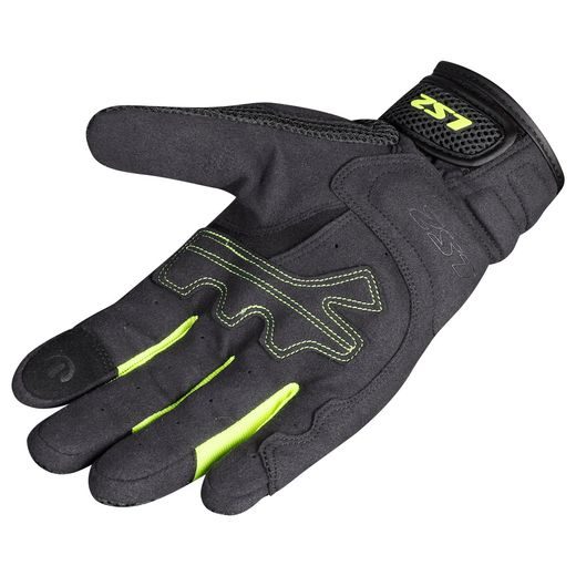 LS2 KUBRA MAN GLOVES ANTHRACITE H-V YELLOW