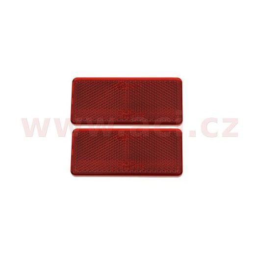 UNIVERZÁLNÍ ODRAZKA OBDÉLNÍK, SAMOLEPÍCÍ, ČERVENÁ (90X40 MM) 2 KS