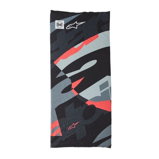 NÁKRČNÍK BUFF MOGRESS, ALPINESTARS (CAMO/ČERNÁ/ČERVENÁ FLUO/ŠEDÁ) 2026