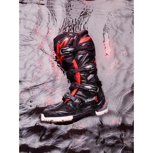 TOPÁNKY TECH 7 ENDURO DRYSTAR, ALPINESTARS (ČERNÁ/ČERVENÁ FLUO/BÍLÁ) 2026