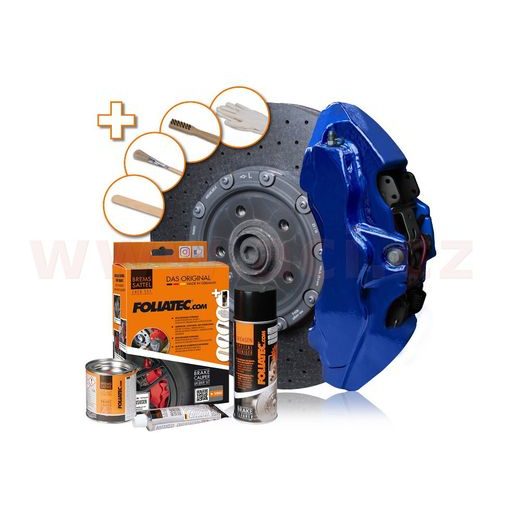 FOLIATEC DVOUSLOŽKOVÁ BARVA NA BRZDY, BARVA MODRÁ (PERFORMANCE BLUE METALLIC) SADA K APLIKACI