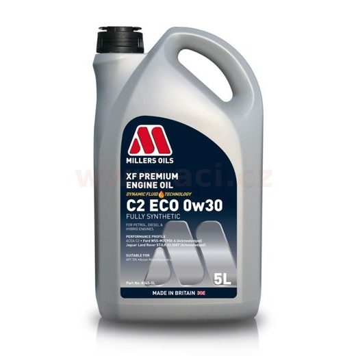 MILLERS OILS MOTOROVÝ OLEJ PLNE SYNTETICKÝ XF PREMIUM C2 ECO 0W30 5L