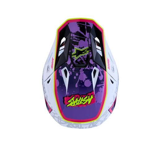 PRILBA S-M7 BLASTER, ALPINESTARS (FIALOVÁ/RŮŽOVÁ/BÍLÁ) 2027