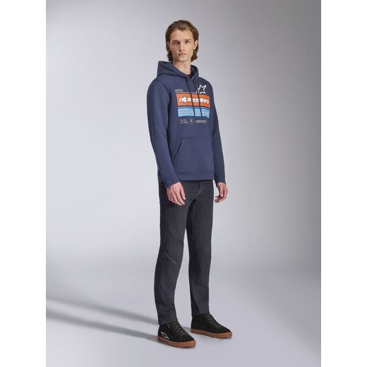 MIKINA HARKEN HOODIE, ALPINESTARS (MODRÁ)