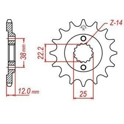 REŤAZOVÉ KOLIESKO PRE SEKUNDÁRNE REŤAZY TYPU 520, JT - ANGLICKO (15 ZUBOV)