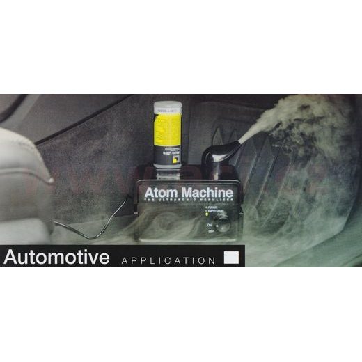 ULTRAZVUKOVÝ ODPAŘOVAČ PRO OŠETŘENÍ INTERIÉRU A KLIMATIZACE ATOM MACHINE, + 48 NÁPLNÍ CITRONOVÁ VŮNĚ