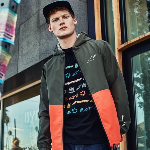 BUNDA SPEEDED WINDBREAKER, ALPINESTARS (ZELENÁ/ORANŽOVÁ)