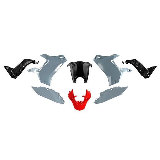 SADA PLASTOV YAMAHA, RTECH (ČERNO-ŠEDO-ČERVENÁ, 5 DIELOV)