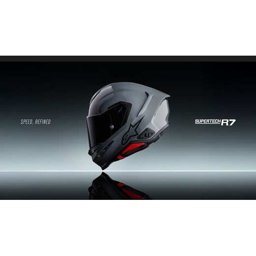 PRILBA S-R7 SOLID, ALPINESTARS (ŠEDÁ) 2026