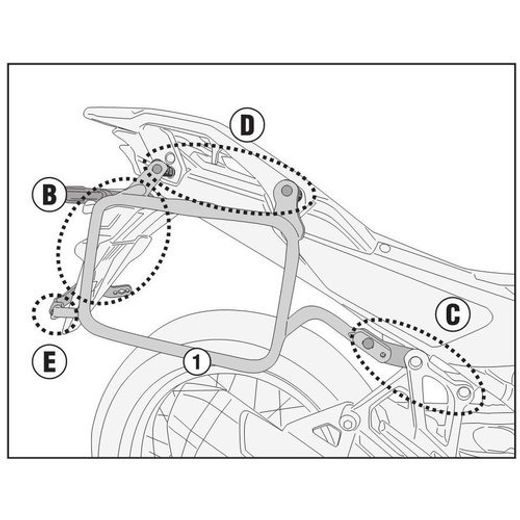 KLO1201MK NOSIČ BOČNÝCH KUFRŮ HONDA XL 750 TRANSALP (23)