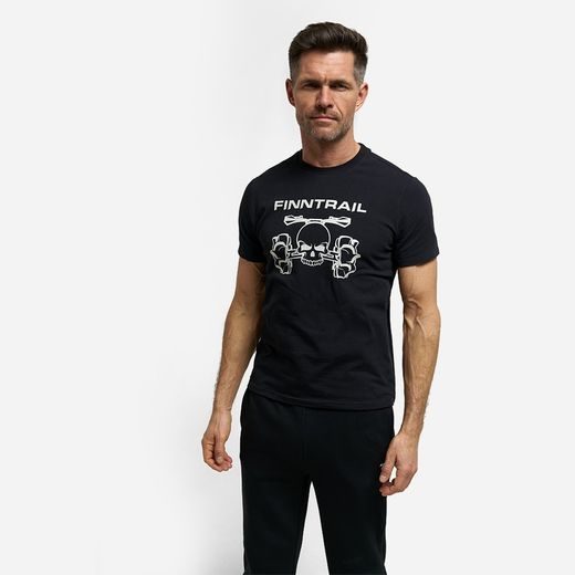 FINNTRAIL T-SHIRT ATV SKULL BLACK