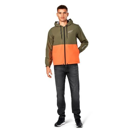 BUNDA SPEEDED WINDBREAKER, ALPINESTARS (ZELENÁ/ORANŽOVÁ)