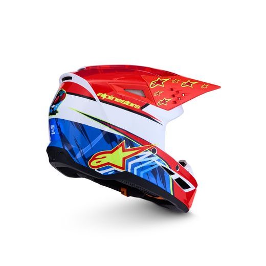 PRILBA S-M3 FALCON, ALPINESTARS (ČERVENÁ FLUO/BÍLÁ/ŽLUTÁ FLUO) 2027