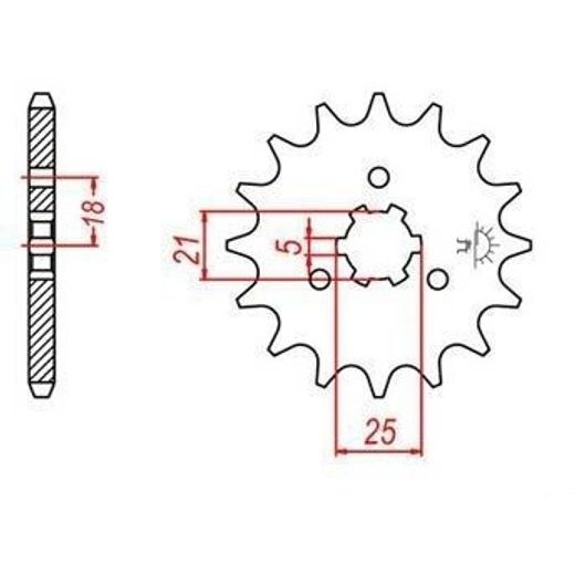 REŤAZOVÉ KOLIESKO PRE SEKUNDÁRNE REŤAZY TYPU 530, JT - ANGLICKO (14 ZUBOV)