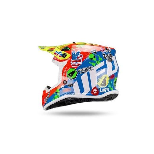 UFO PRILBA DETSKÁ KOREY 2026 MODRÁ-ČERVENÁ-NEÓNOVÁ ŽLTÁ