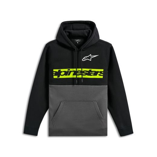 MIKINA PARALLEL HOODIE, ALPINESTARS (ČERNÁ/ŠEDÁ)