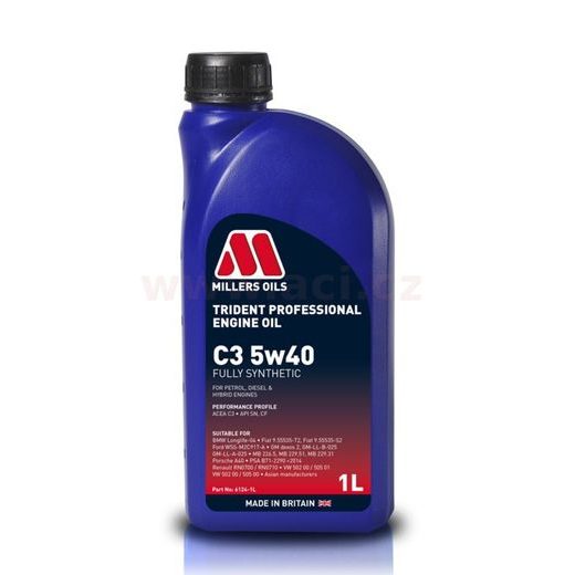 MILLERS OILS MOTOROVÝ OLEJ PLNE SYNTETICKÝ TRIDENT PROFESSIONAL C3 5W40 1L