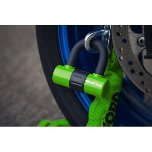 REŤAZOVÝ ZÁMOK NA MOTOCYKEL HD - LIMITOVANÁ EDÍCIA, OXFORD (ZELENÝ, DĹŽKA 1.5 M)