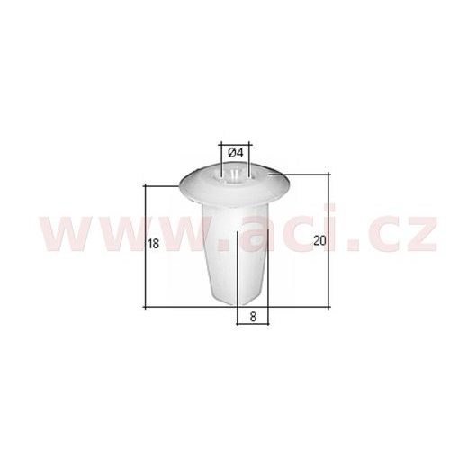 PLASTOVÁ PŘÍCHYTKA S VNITŘNÍM ZÁVITEM (SADA 10 KS)