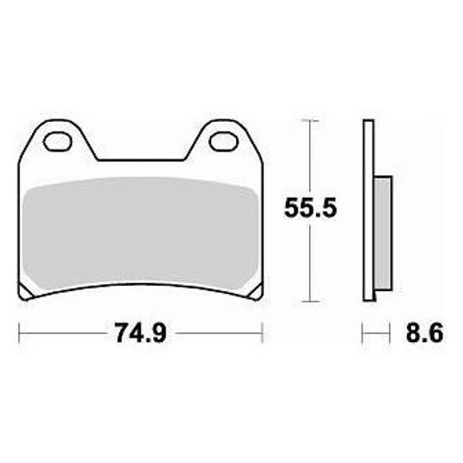 BRZDOVÉ DOŠTIČKY, BRAKING (SINTEROVÁ ZMES CM55) 2 KS V BALENIE