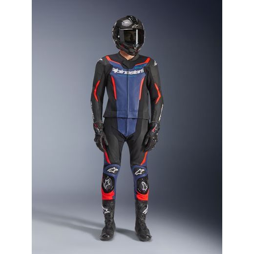 DVOJDIELNA KOMBINÉZA GP FORCE V2, ALPINESTARS (ČERNÁ/MODRÁ/ČERVENÁ FLUO) 2026