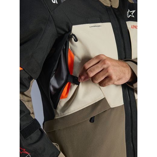 BUNDA ANDES V4 DRYSTAR, ALPINESTARS (KRÉMOVÁ/SVĚTLE HNĚDÁ/ČERNÁ/ORANŽOVÁ FLUO) 2026