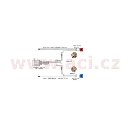 KABELÁŽ PRO PŘÍVĚS, PŘEDNÍ VÝVODY JOKON (NĚMECKO) ORIGINÁL