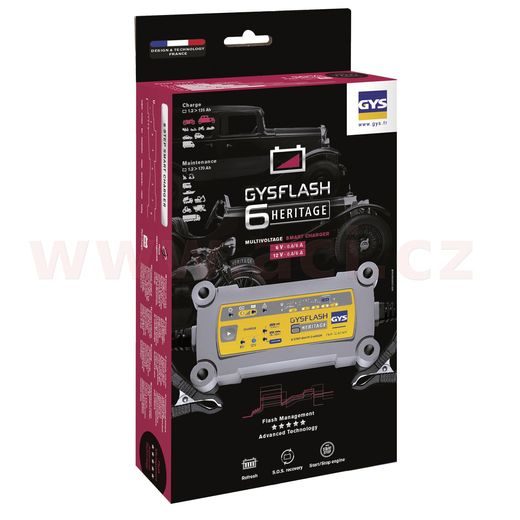 NABÍJEČKA GYSFLASH 6A HERITAGE, 6/12 V, 1.2-125 AH, 6 A