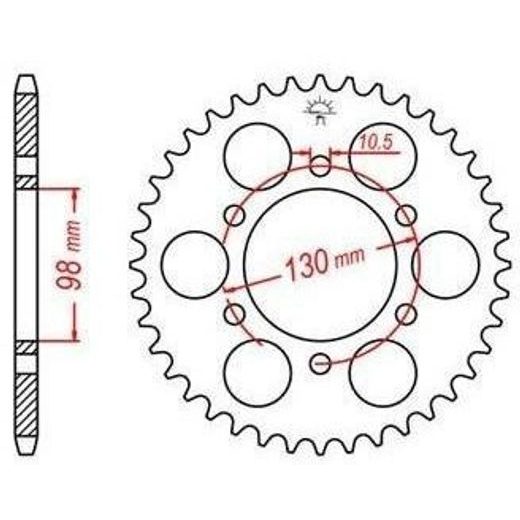 OCEĽOVÁ ROZETA PRE SEKUNDÁRNE REŤAZY TYPU 630, JT - ANGLICKO (33 ZUBOV)