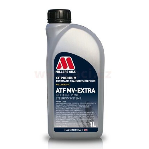 MILLERS OILS PREVODOVÝ OLEJ PLNE SYNTETICKÝ PRE AUTOMATICKÉ PREVODOVKY XF PREMIUM ATF MV-EXTRA 1L