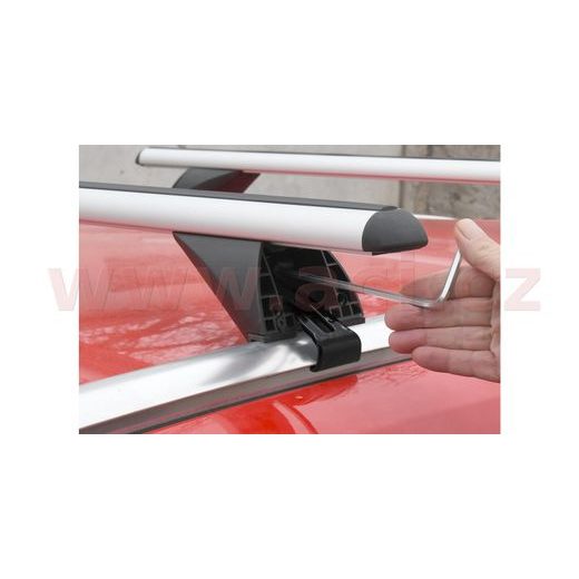 STŘEŠNÍ NOSIČ ZAMYKACÍ HLINÍKOVÝ 120 CM, SADA 2 KS, PRO VOZIDLA S PODÉLNÝMI NOSIČI INTEGR. DO STŘECHY, ALU-INTEGRAL TÜV