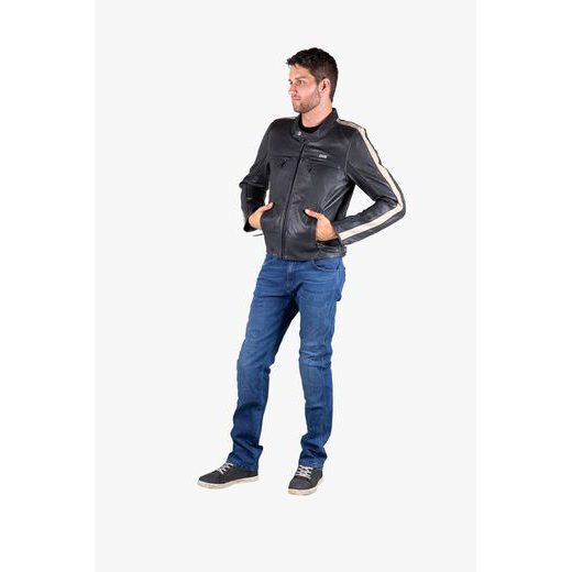 KLASICKÁ BUNDA IXS LD STRIPE X73027 ČIERNA 52H