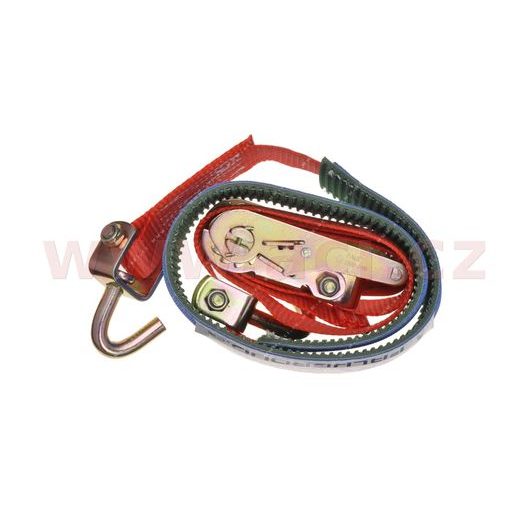 UPÍNACÍ POPRUH PRO PŘEVOZ VOZIDEL PŘES KOLO, 3 T, 3X OTOČNÝ HÁK, PROTISKLUZOVÝ NÁVLEK, RÁČNA, VDI 2700