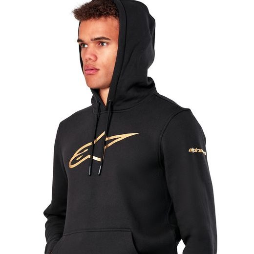 MIKINA GILDED HOODIE, ALPINESTARS (ČERNÁ/ZLATÁ)