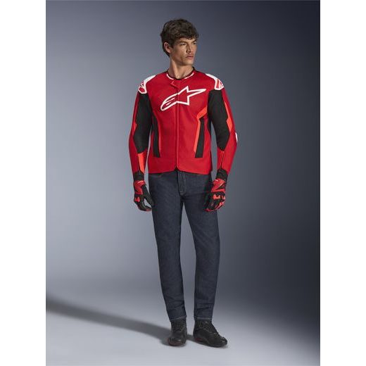 BUNDA T-GP AIR, ALPINESTARS (ČERVENÁ/ČERVENÁ FLUO/BÍLÁ/ČERNÁ) 2026