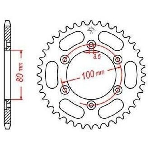 OCEĽOVÁ ROZETA PRE SEKUNDÁRNE REŤAZY TYPU 420, JT - ANGLICKO (48 ZUBOV)