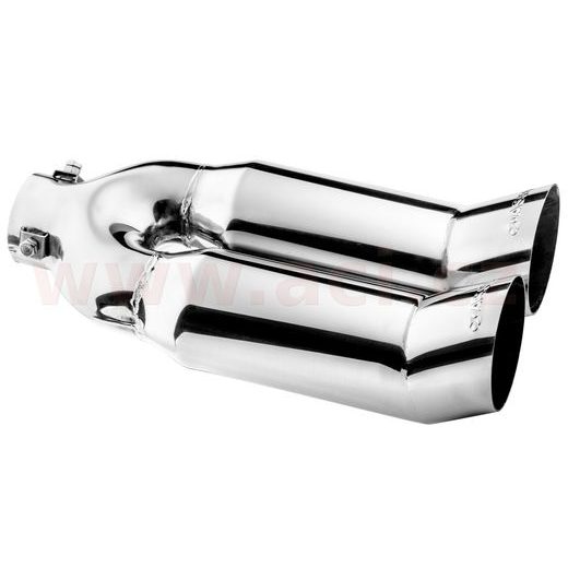 KONCOVKA VÝFUKU NEREZOVÁ DVOJITÁ KULATÁ, VNĚJŠÍ PRŮMĚR 2X76MM, DÉLKA 200MM, VNITŘNÍ PRŮMĚR 45-58MM ASSO