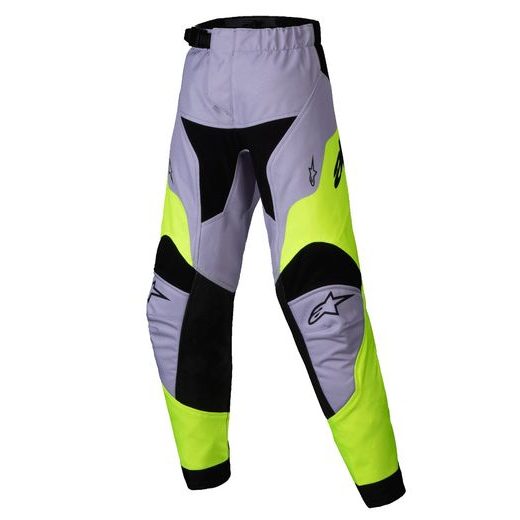 NOHAVICE RACER VEIL KIDS, ALPINESTARS, DETSKÉ (ŠEDÁ/ŽLUTÁ FLUO) 2025