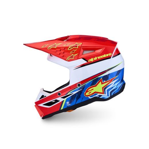 PRILBA S-M3 FALCON, ALPINESTARS (ČERVENÁ FLUO/BÍLÁ/ŽLUTÁ FLUO) 2027