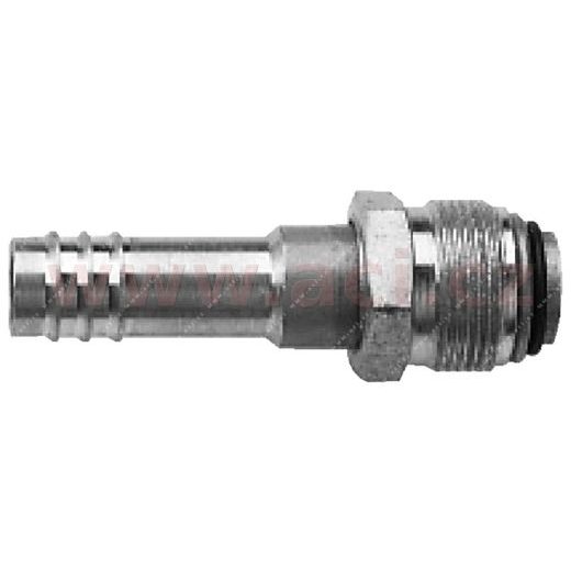 FITINKA HLINÍKOVÁ NAMAČKÁVACÍ O-KRÚŽK SAMEC 180° PRE HADICE G6 (8 MM) ZÁVIT UNF 5/8"