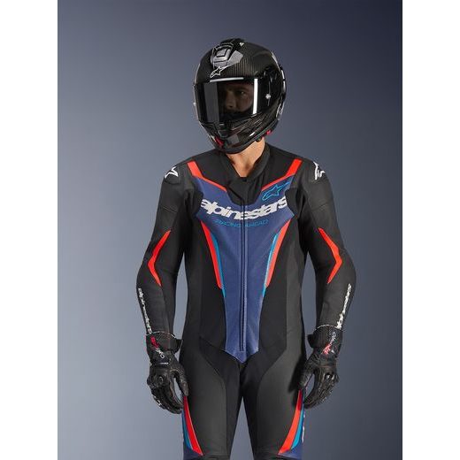 JEDNODIELNA KOMBINÉZA GP FORCE V2, ALPINESTARS (ČERNÁ/MODRÁ/ČERVENÁ FLUO) 2026
