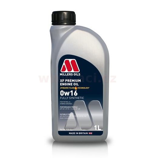 MILLERS OILS MOTOROVÝ OLEJ PLNE SYNTETICKÝ XF PREMIUM 0W16 1L