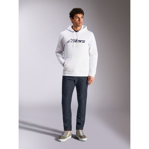 MIKINA BLAZE HOODIE 3, ALPINESTARS (BÍLÁ/MODRÁ)