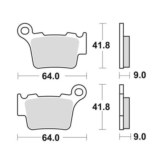 BRZDOVÉ DOŠTIČKY, BRAKING (SEMI-METALICKÁ ZMES SM1) 2 KS V BALENIE