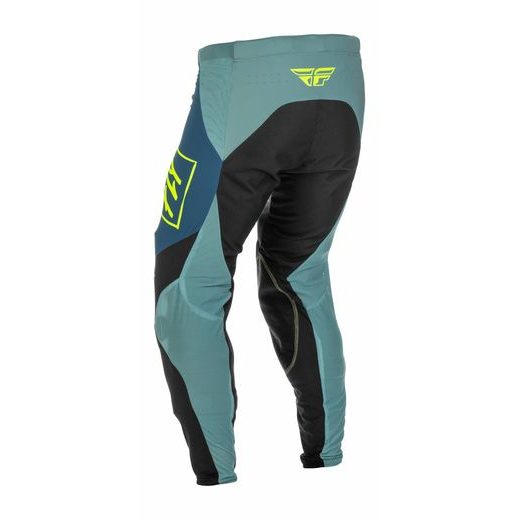 NOHAVICE LITE, FLY RACING - USA 2022 (ŠEDÁ/TYRKYSOVÁ/HI-VIS)