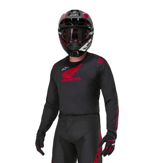 DRES RACER ICONIC HONDA KOLEKCE, ALPINESTARS (ČERNÁ/ČERVENÁ) 2026