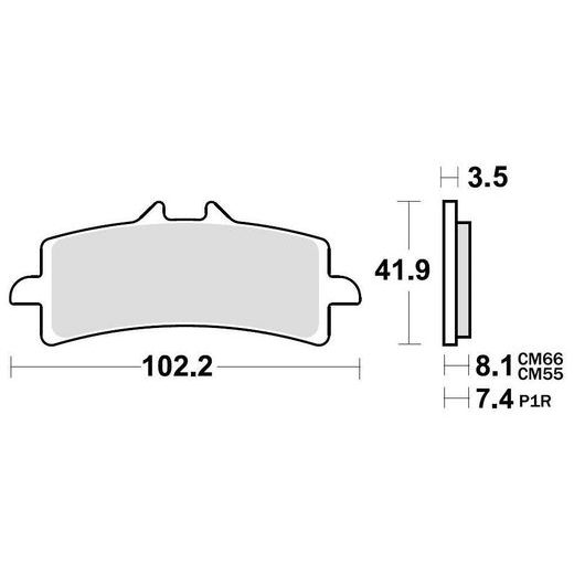 BRZDOVÉ DOŠTIČKY, BRAKING (SEMI METALICKÁ ZMES CM66) 2 KS V BALENIE
