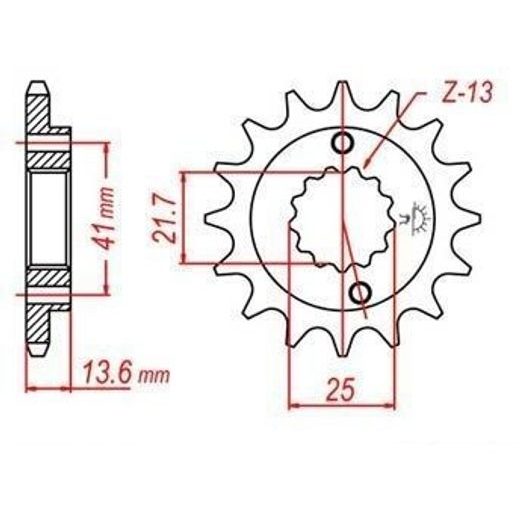 REŤAZOVÉ KOLIESKO PRE SEKUNDÁRNE REŤAZY TYPU 520, JT - ANGLICKO (15 ZUBOV)